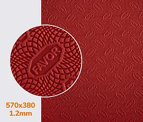 Гумова профілактика FAVOR, р. 570*380*1.2 мм, кол. темно-червоний (4) red