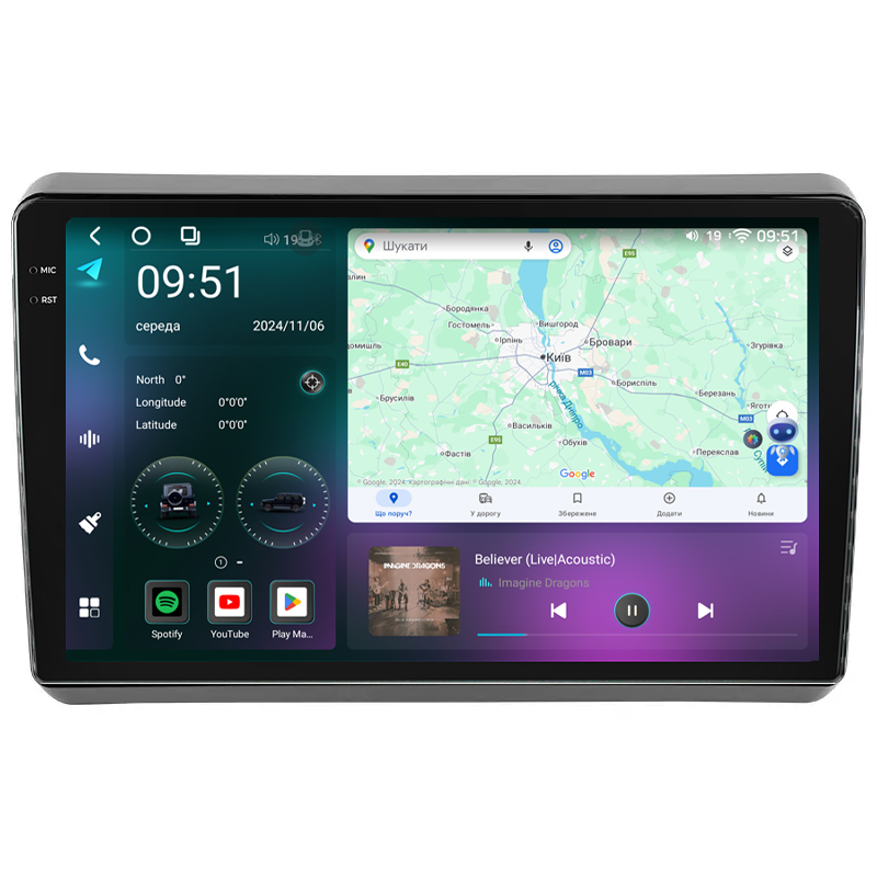 Штатна магнітола Mekede M7 Plus Dodge Dart (2012 - 2016) CarPlay QleD