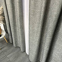 Штори легкі лляні ALBO графітові 150×270 см, комплект 2 шт. (SH-M1-12), фото 5