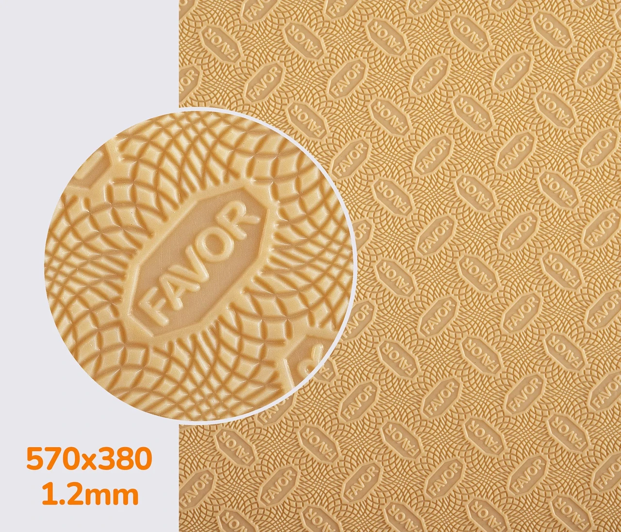 PreviousNext Гумова профілактика FAVOR, р. 570*380*1.2 мм, кол. бежевий (11) light yellow