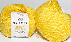 Пряжа Baby wool gazzal-812 жовтий