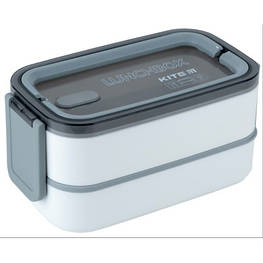 Ланч-бокс дитячий Kite подвійний з наповненням 1400 мл, білий (K23-183-1) - оригінал