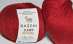 Пряжа Baby wool gazzal-816 бордо