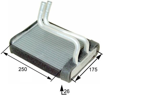 Радіатор обігрівача Hyundai SONATA EF 2005-1998 (97227-38000) HCC/HANON