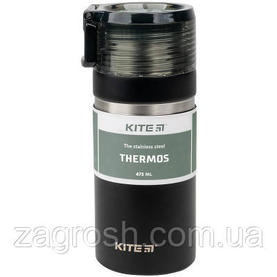 Promo Ціна! Поїльник-непроливайка Kite термос 473 мл, чорний (K21-320-03) - тільки на ZaGrosh.com.ua