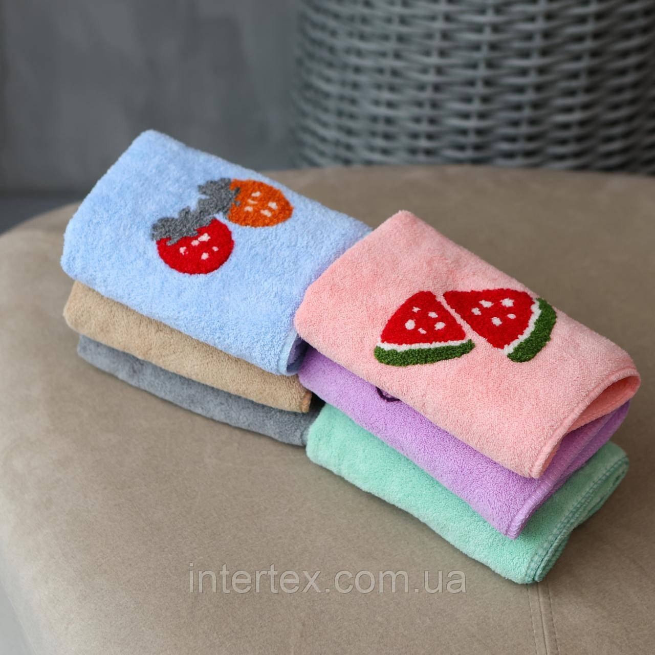 Набір кухонних рушників Фрукти (мікрофібра) 6шт. 35x75 см., фото 1
