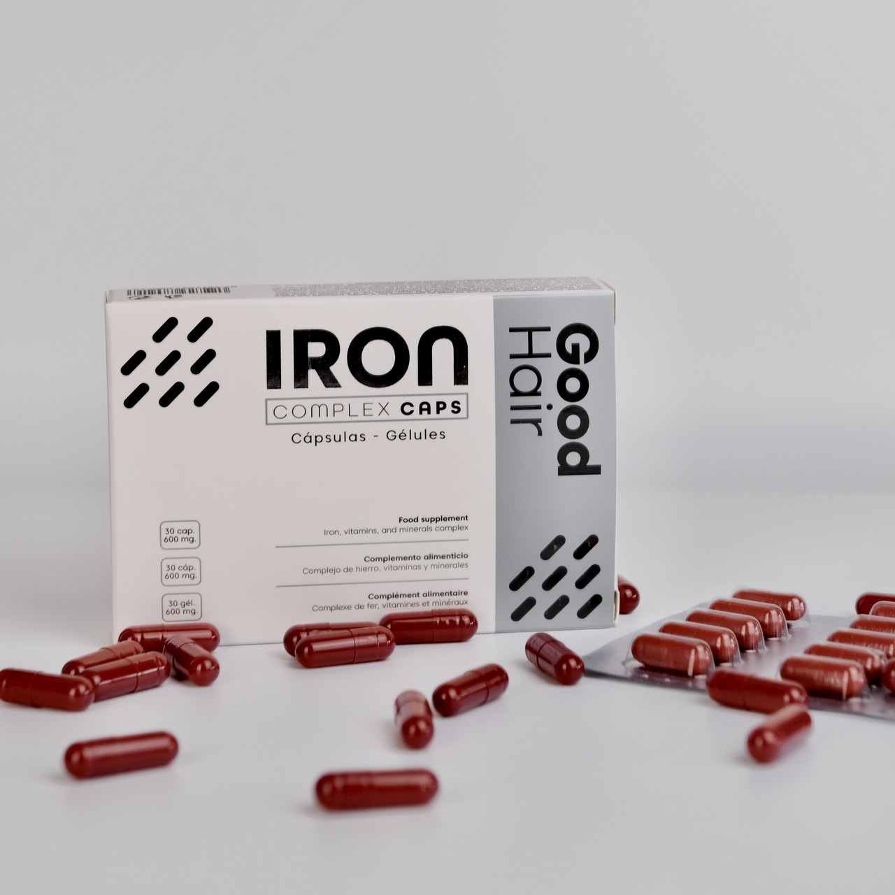 Вітаміни (капсули) Good Hair - Iron Complex Caps залізо в поєднанні з важливими вітамінами та мікроелементами