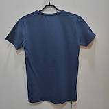 Чоловіча синя футболка однотонна Туреччина, фото 2