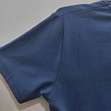 Чоловіча синя футболка однотонна Туреччина, фото 4