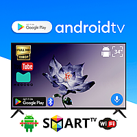 Телевізор Apple 34" I Smart TV | Android 15, Full HD, USB, DVB-T2, голосовий контроль