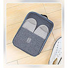 Сумка-органайзер для взуття GS Сіра. Подорожній органайзер для взуття у валізу, фото 7