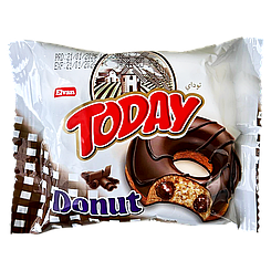 Пончик з шоколадною начинкою Тудей Today 50g 24шт/ящ (Код: 00-00017706)