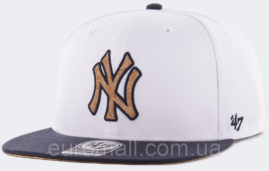 Кепка 47 Brand NEW YORK YANKEES CORKSCREW білий, темно-синій, коричневий Унісекс OSFA, фото 1
