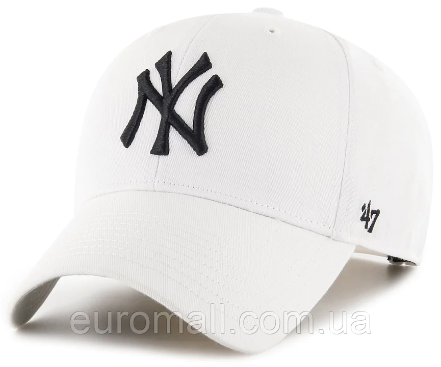 Кепка 47 Brand NEW YORK YANKEES RAISED BASIC білий Унісекс OSFA, фото 1