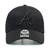 Кепка-тракер 47 Brand BATTER MAN LOGO BASE RUNNER чорний, сірий Унісекс OSFA, фото 2