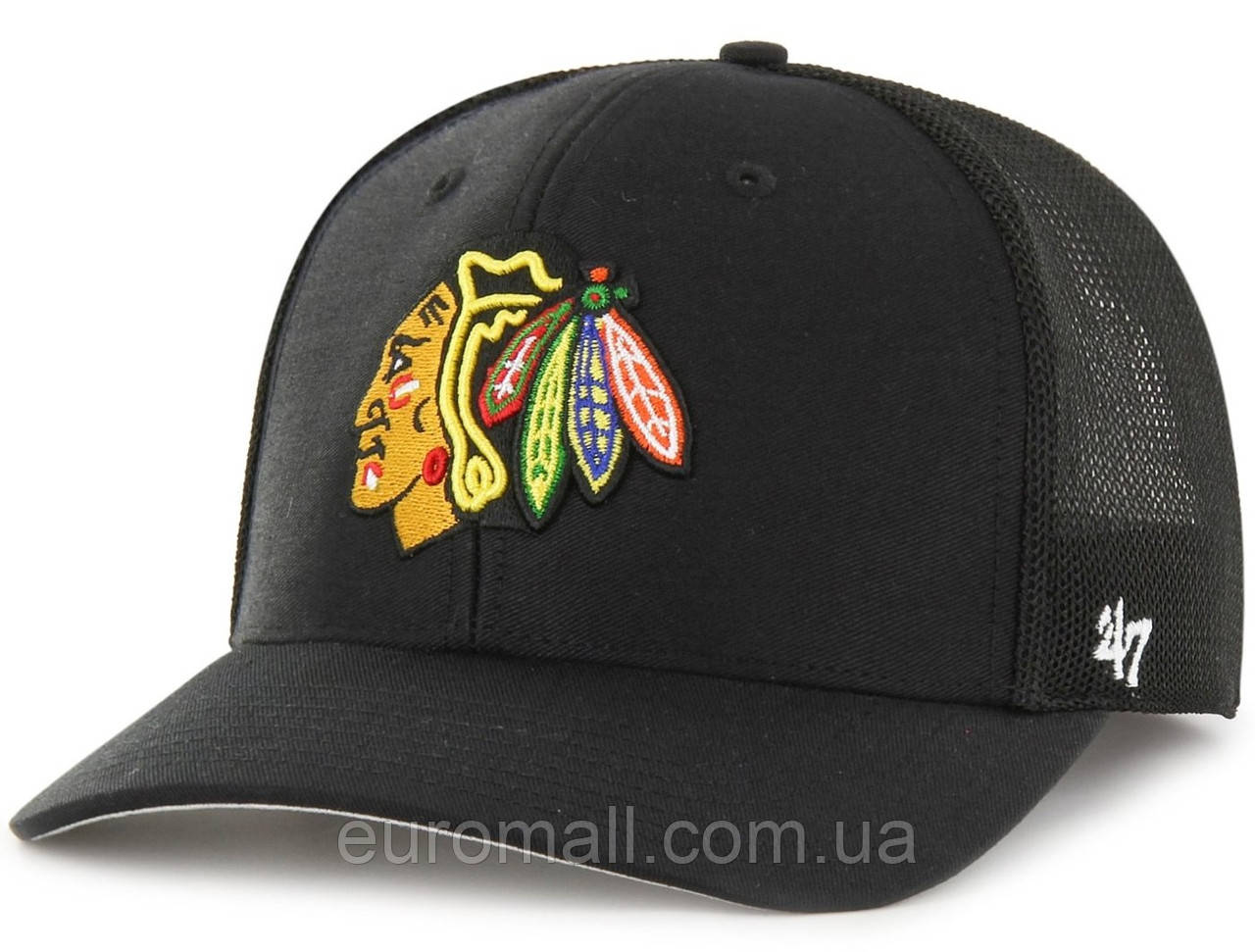 Кепка-тракер 47 Brand CHICAGO BLACKHAWKS TROPHY чорний Унісекс OSFA, фото 1