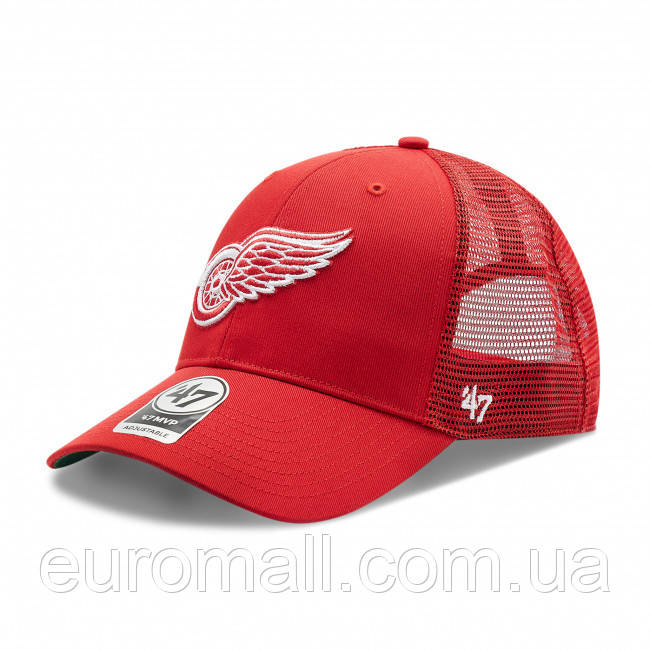 Кепка-тракер 47 Brand DETROIT RED WINGS RED BRANSON червоний, зелений Унісекс OSFA, фото 1
