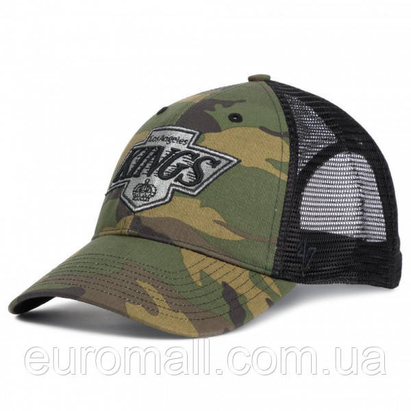 Кепка-тракер 47 Brand LA KINGS CAMO хакі, чорний Унісекс OSFA, фото 1