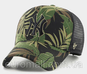 Кепка-тракер 47 Brand MLB NEW YORK YANKEES TROPIC чорний, коричневий, зелений Унісекс OSFA, фото 1
