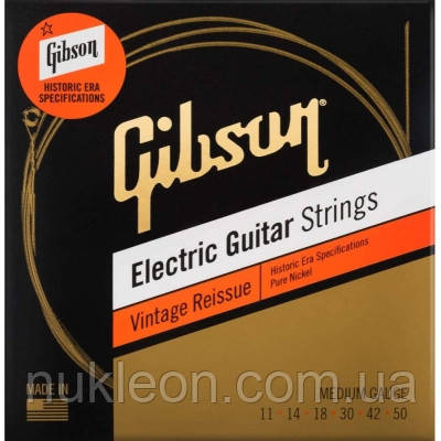Популярний! Струни для гітари Gibson SEG-HVR11 Vintage Reissue Medium (11-50) (230471) - Краща якість тільки на Nukleon.com.ua