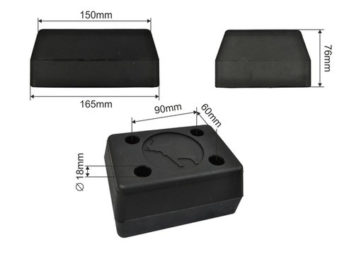 Відбійник гумовий 165х125х75 мм SCHMITZ (550900499), фото 1