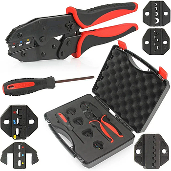 Кліщі для обтиску контактів з тріскачкою LEX LXMC4IN1