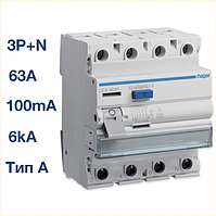 CEA463D Hager - ПЗВ (УЗО) 4P 63A 100mA тип A