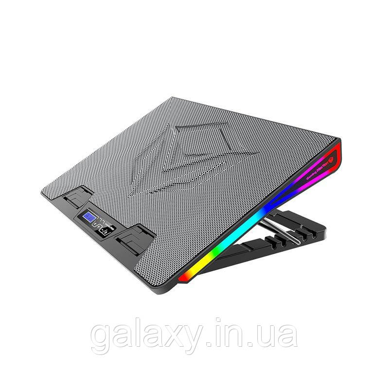 Підставка охолоджувальна MeeTion кулер для ноутбука до 19" RBG CP5050