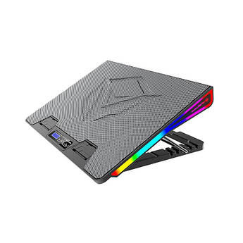 Підставка охолоджувальна MeeTion кулер для ноутбука до 19" RBG CP5050