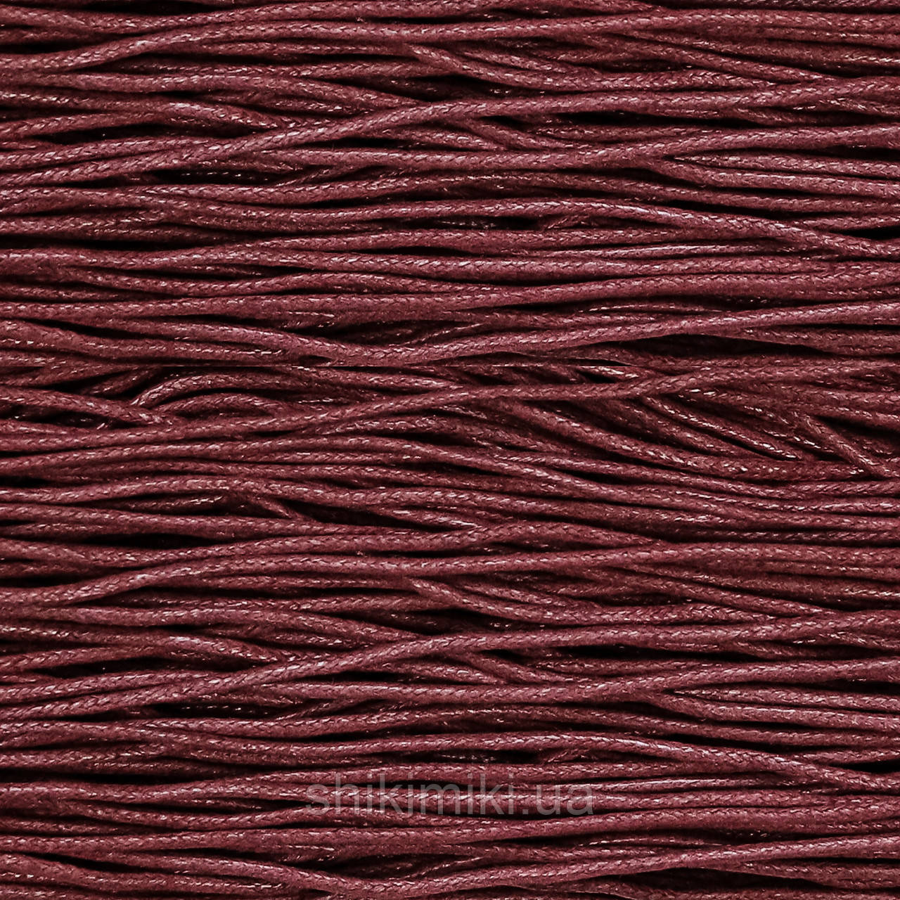 Шнур вощений 2,5 мм, колір Марсала, фото 1