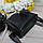 Чорна жіноча сумка валізка з двома ременями невелика сумочка через плече красива шкірзам, фото 10