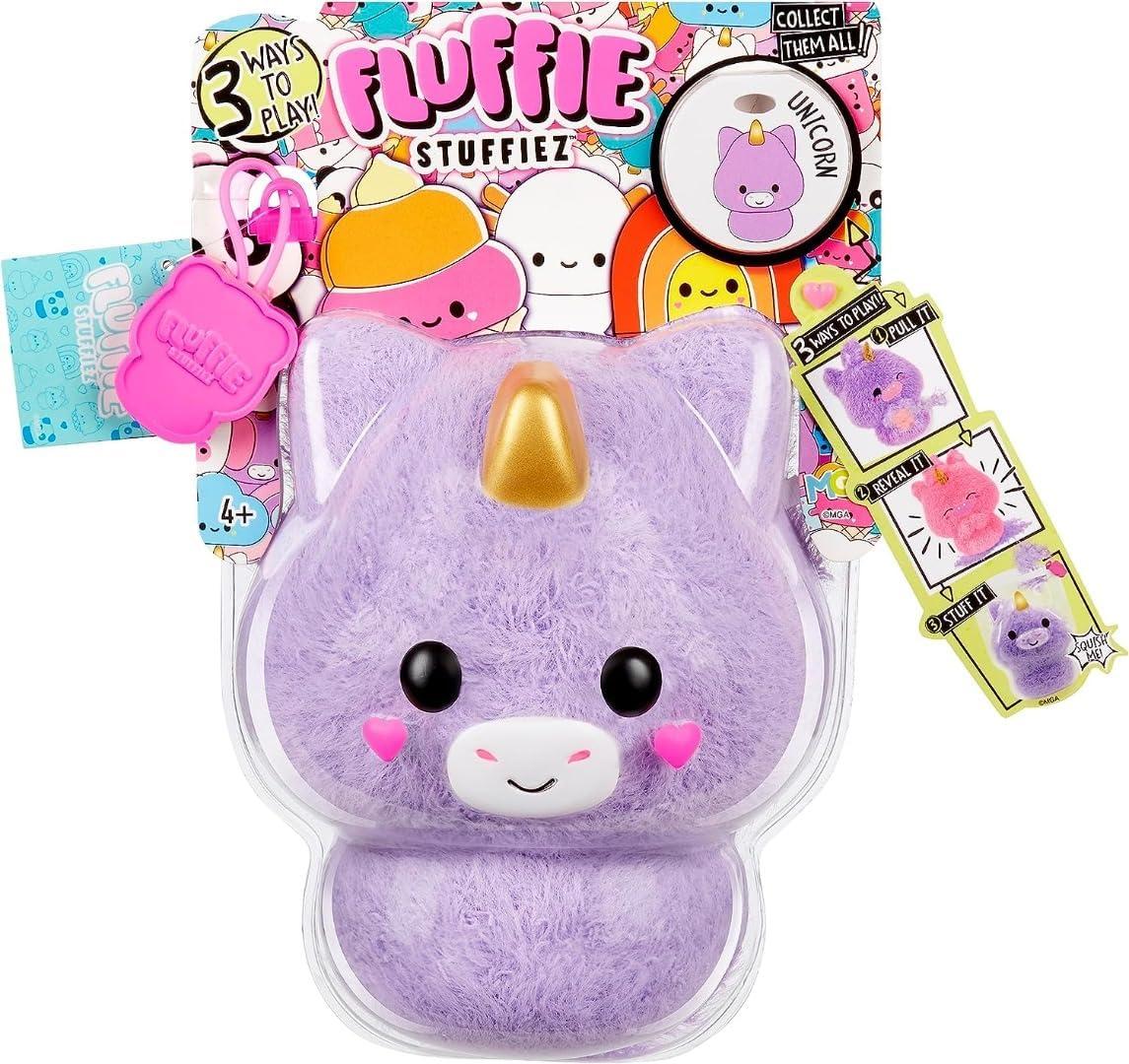 Дитяча м’яка іграшка - антистрес Fluffie Stuffiez – пухнастий сюрприз єдиноріг маленька