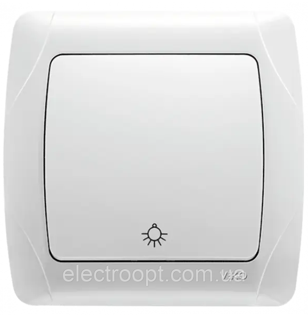 Кнопковий вимикач VIKO Carmen (білого кольору)