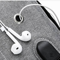Шкільний рюкзак Gaobeidian із USB виходом Сірий, фото 4