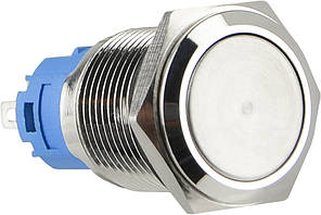 TYJ 16-211  Кнопка металева пласка, 1NO+1NC.