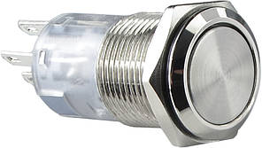 TYJ 16-312 Кнопка металева пласка з фікс., 2NO+2NC.