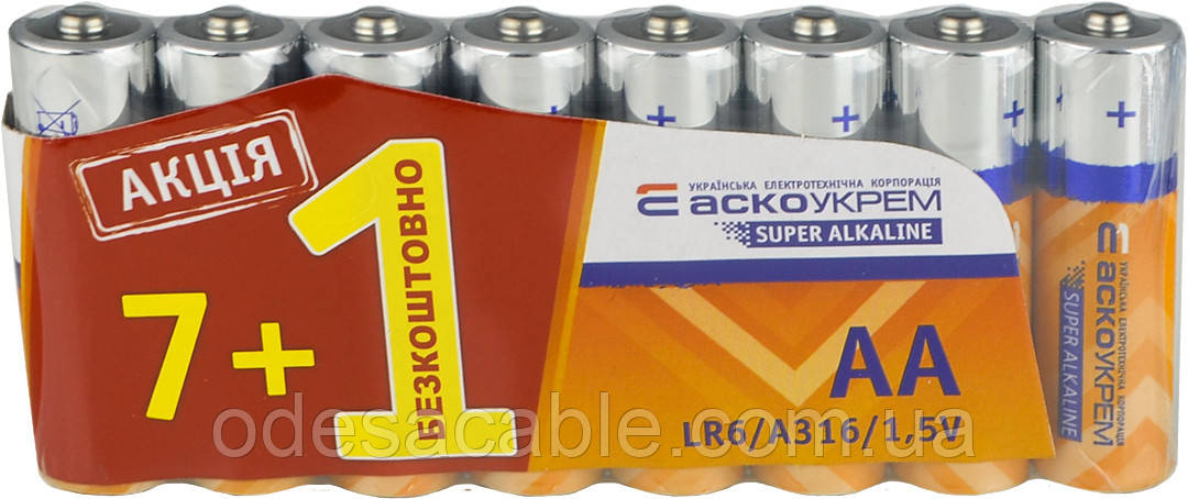 Батарейка калюжна AA.LR6 АКЦІЯ (shrink 7+1)