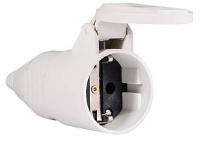 Розетка (гніздо) переносна ГП 16А/2 (220В) 2Р+РЕ (212)  Біла