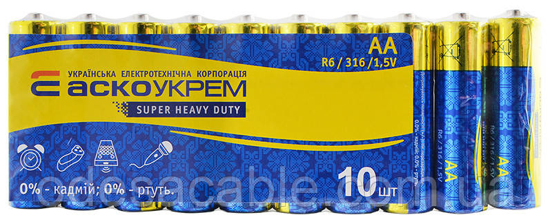 Батарейка сольова AА.R6.SP10 (shrink 10)