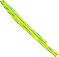 Термоусаджувальна трубка 12,0/6,0 шт.(1м) жовто-зелена