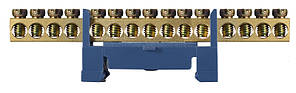 BC-515 6х9 15 відв. Нульова шина з ізолятором на Din-рейку
