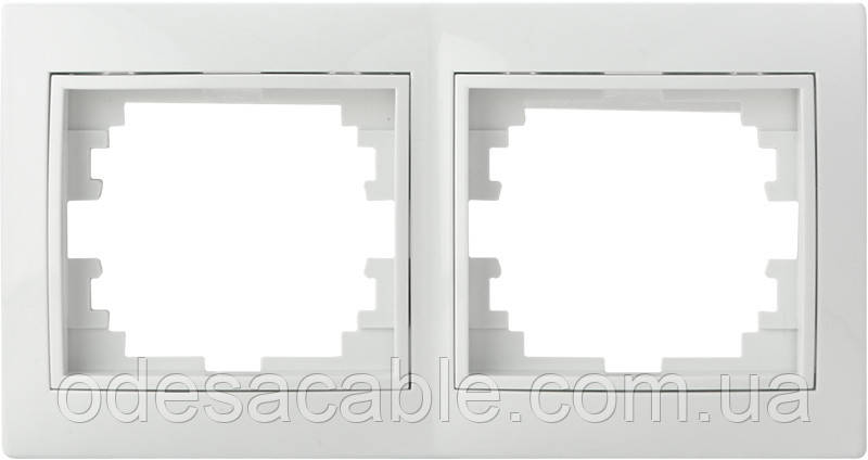 Рамка двомісна Pм-2-Fl-W (біла)