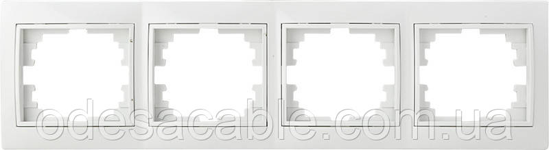 Рамка чотиримісна Pм-4-Fl-W (біла)