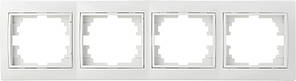 Рамка чотиримісна Pм-4-Fl-W (біла)