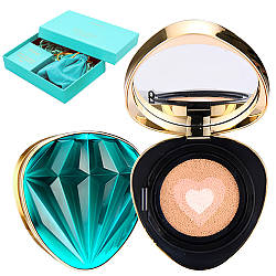 Триколірний кушон для обличчя + спонжик 10мл, Drawshe / Зволожуючий тональний крем кушон / Крем пудра кушон