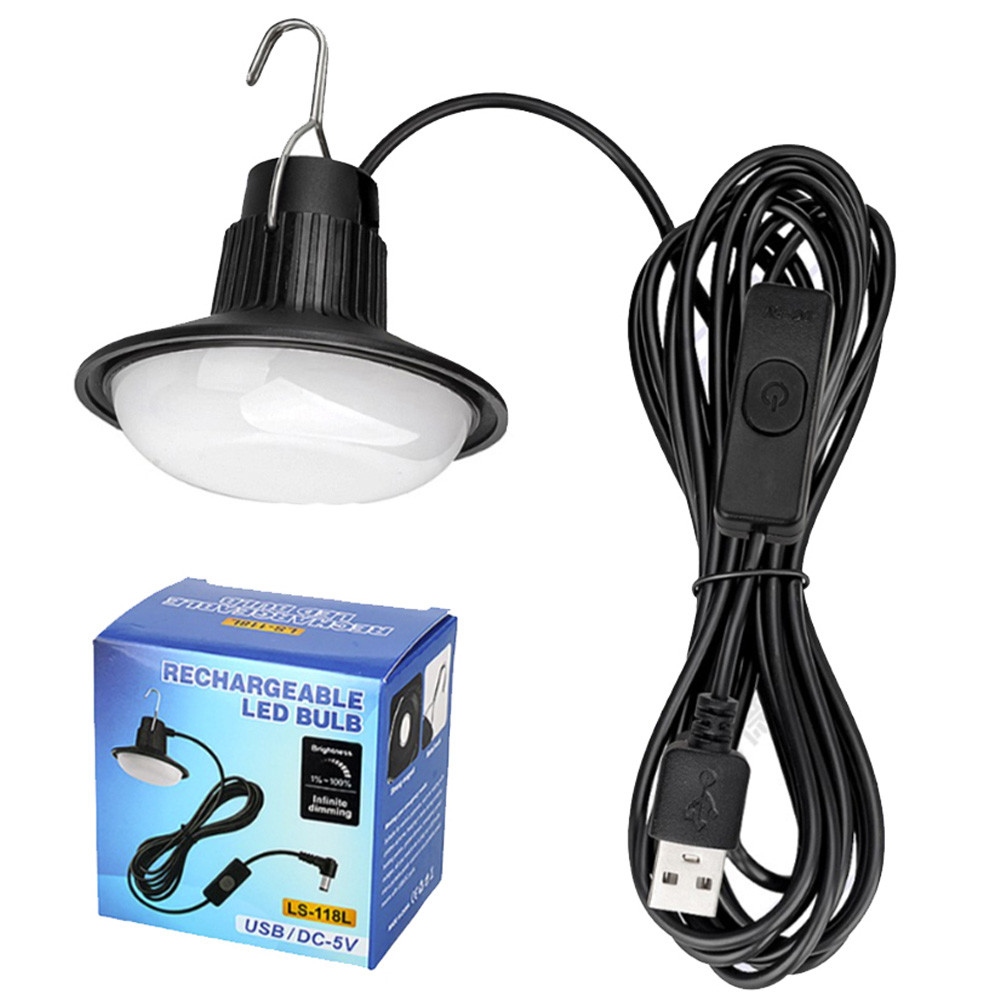 Світлодіодна LED лампа з гачком та магнітом, від USB, 118L-19SMD / Туристичний ліхтар для кемпінгу