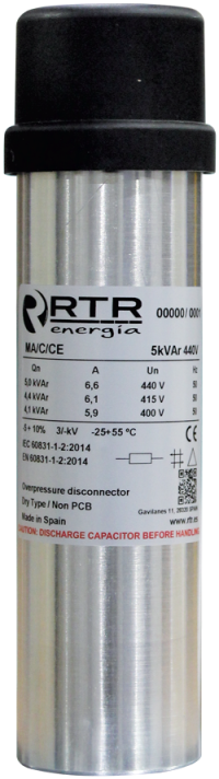 Конденсатор 2.5 KVAR 400V 50HZ 60x200