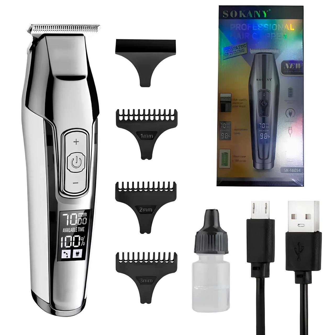 Акумуляторна машинка для стрижки + 4 насадки, від USB, SK-16054 / Тример для стрижки волосся