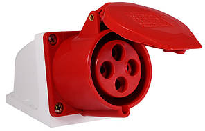 Розетка (гніздо) стаціонарна ГC 32А/4 3Р+РЕ (124)