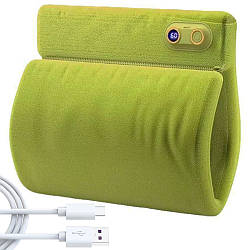 Електрична грілка муфта для рук до 60°, USB, Зелена / Електрогрілка для рук / Плюшева грілка електрична